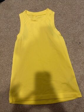 Sunny Yellow Ribbed Tank Top
